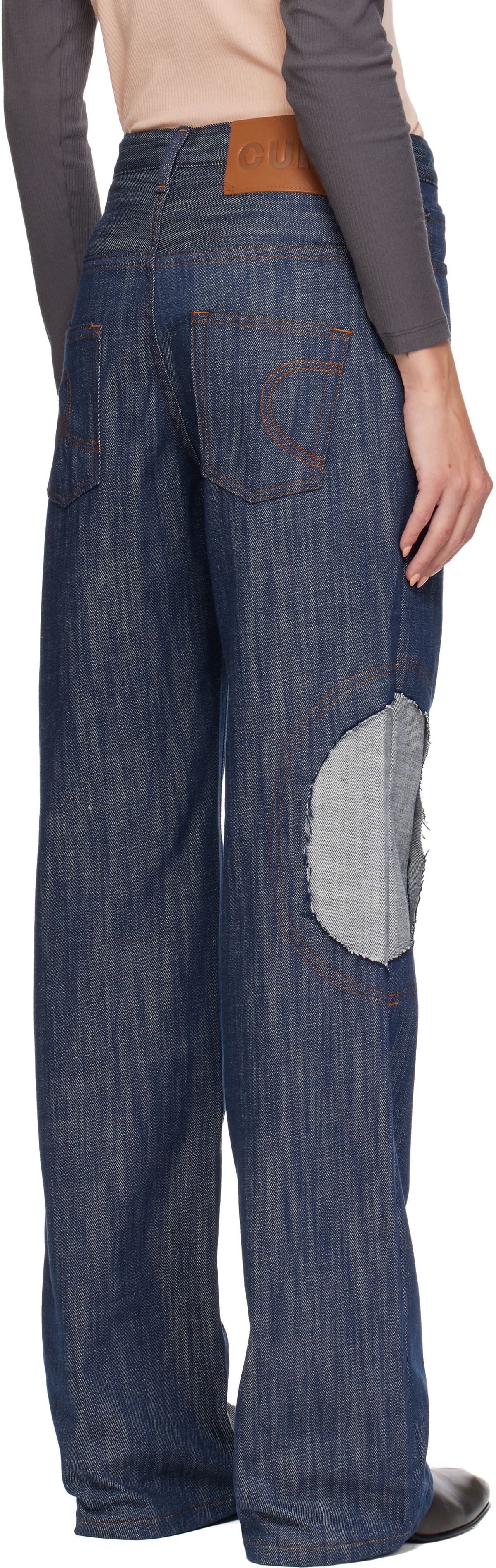 Edward Cuming Indigo Circle Window Jeans