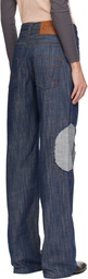 Edward Cuming Indigo Circle Window Jeans