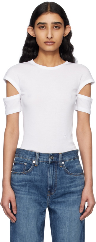 Photo: Helmut Lang White Slim Logo T-shirt