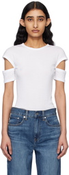 Helmut Lang White Slim Logo T-shirt