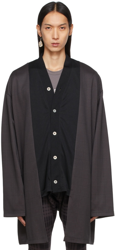 Photo: Comme des Garçons Homme Plus Black & Grey Paneled Shirt