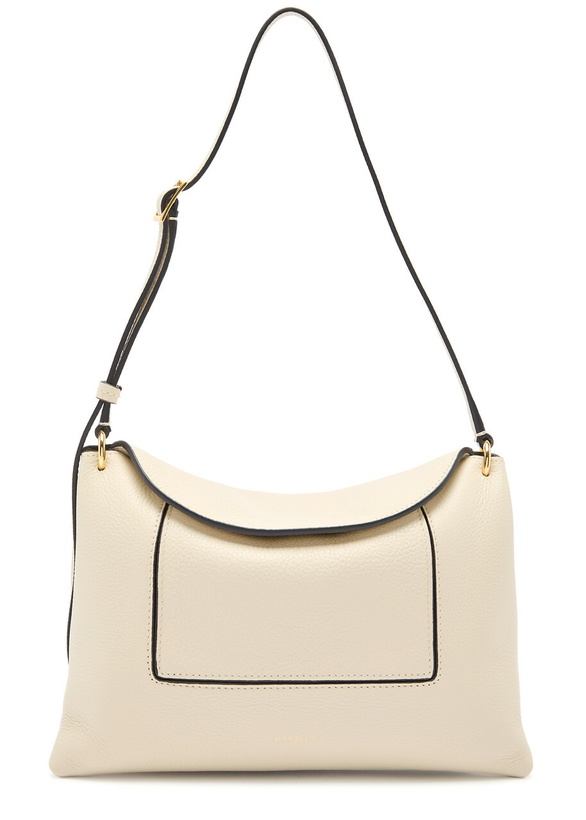 Photo: Wandler Penelope Slouch Leather Cross-body bag - Beige - One Size