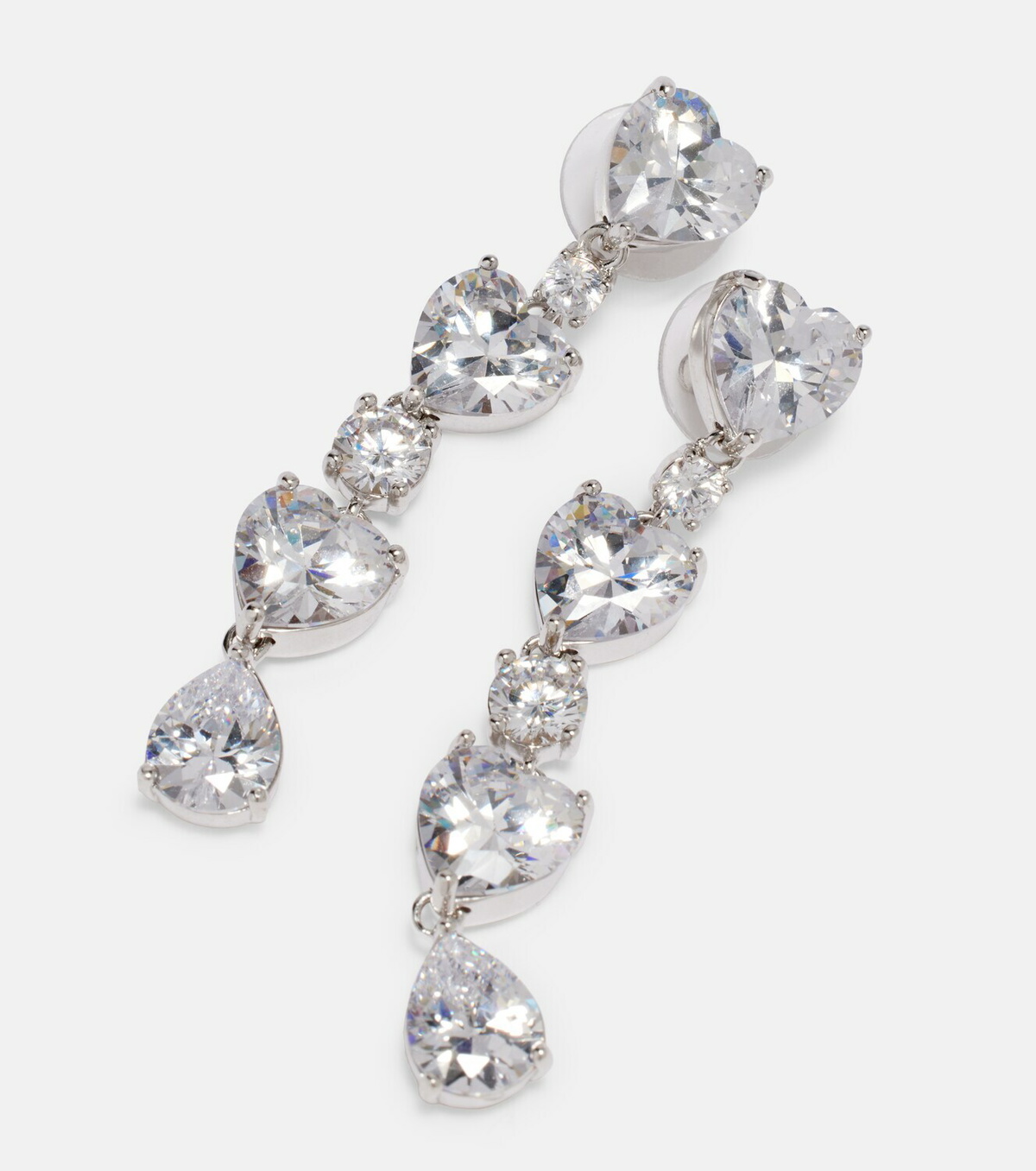 Self-Portrait Tiered embellished earrings