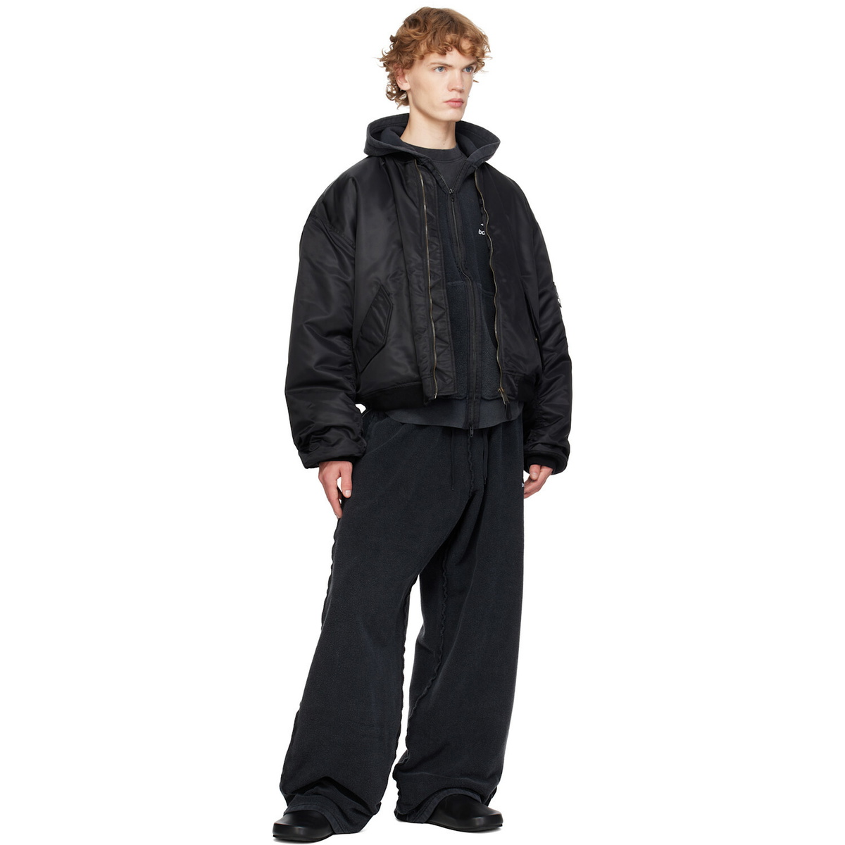 Balenciaga Black Fleece Oversized Sweatpants