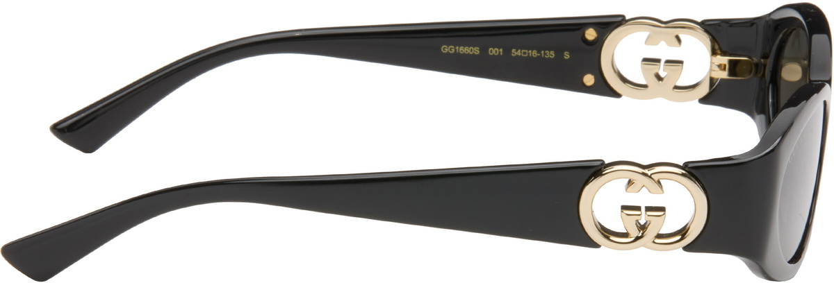 Gucci Black Oval Frame Sunglasses
