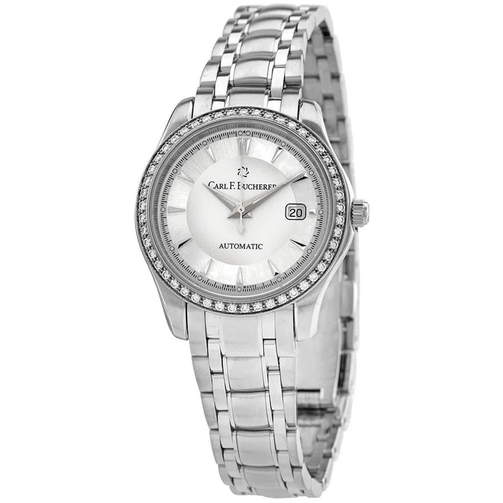 Photo: Carl F. Bucherer Manero Autodate Automatic Diamond Silver Dial Watch 00.10911.08.13.31