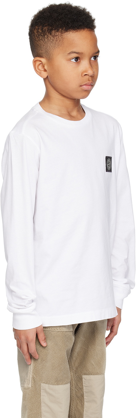 Stone island long sleeve t shirt white online