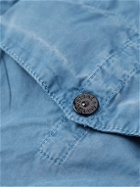 Stone Island - Logo-Appliquéd Brushed Cotton-Canvas Jacket - Blue