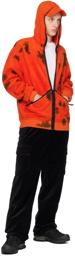 Stone Island Orange Garment-Dyed Hoodie