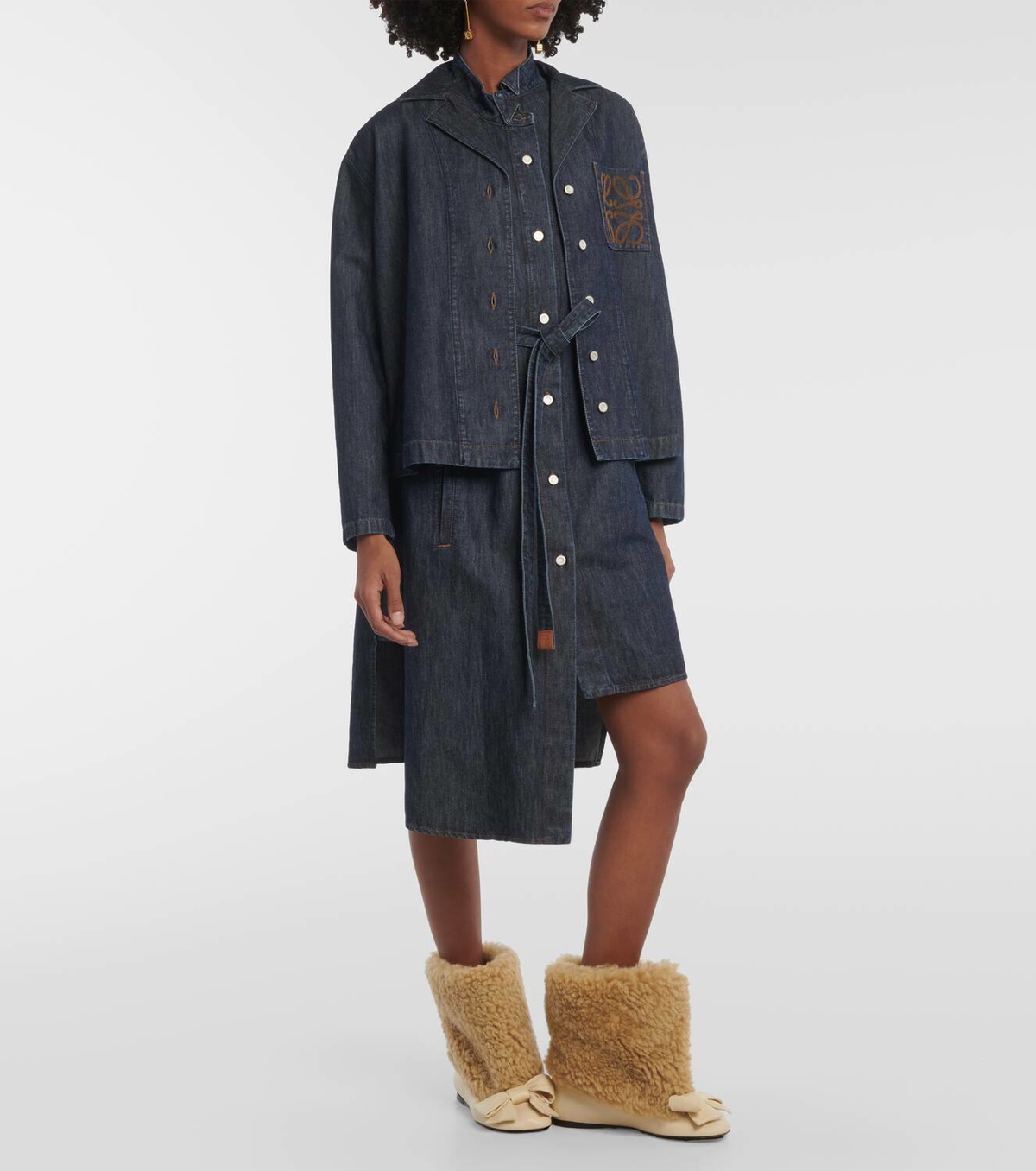 Loewe Toy shearling and leather boots Loewe