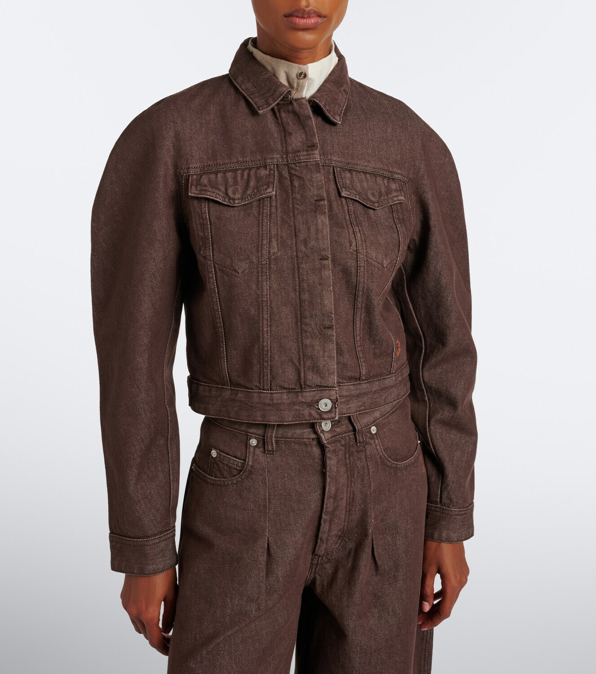 Jacquemus Ovalo cropped denim jacket