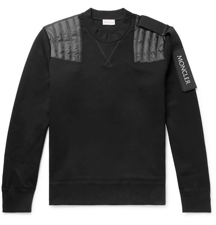 Photo: Moncler Genius - 5 Moncler Craig Green Nylon-Panelled Cotton-Blend Jersey Sweatshirt - Men - Black