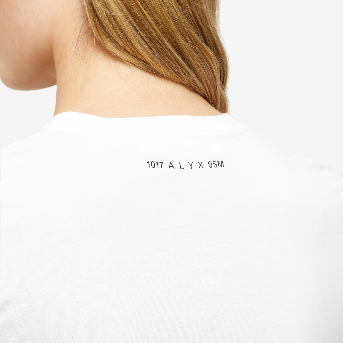 1017 ALYX 9SM Women's Fitted Logo Crop T-Shirt in White 1017 ALYX 9SM
