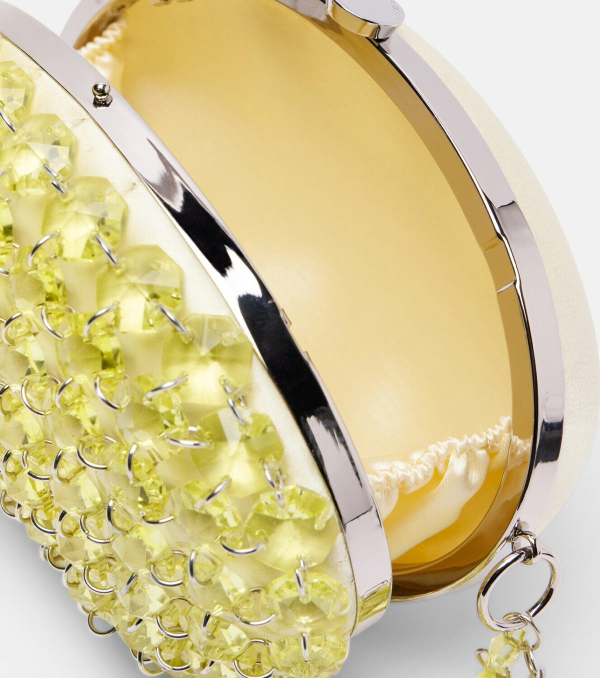 Self-Portrait Oval Small embellished clutch