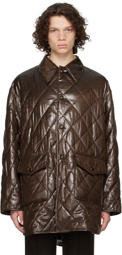 System Brown Quilted Jacket