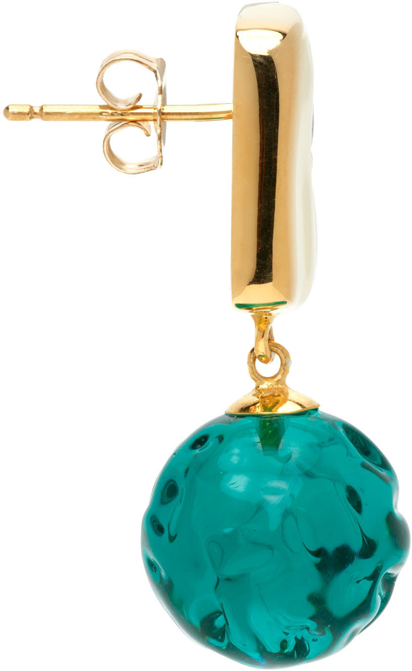 AGMES Gold & Green Anthony Bianco Edition Lea Earrings
