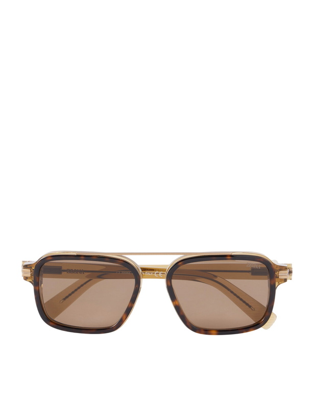 Photo: Zegna - Geometric Square-Frame Acetate Sunglasses