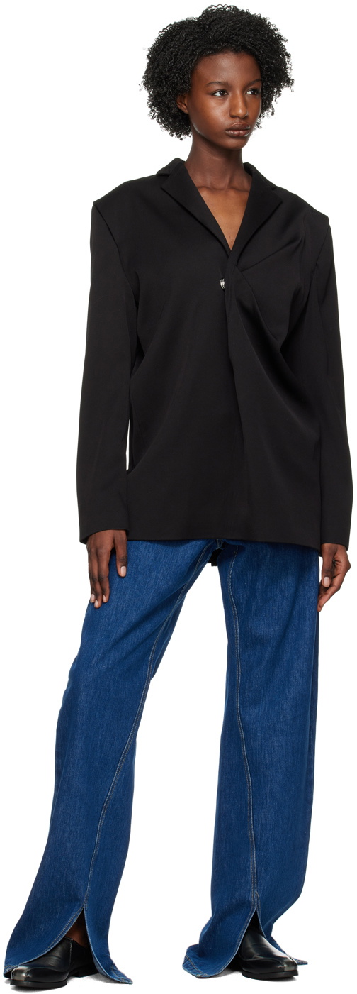 Bianca Saunders Black Pinched Blazer