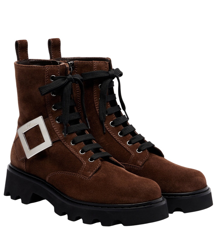 Photo: Roger Vivier Suede lace-up ankle boots