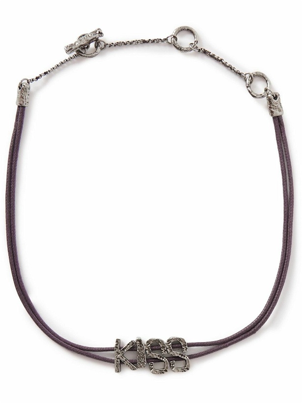 Photo: Acne Studios - Kiss Silver-Tone and Cord Necklace