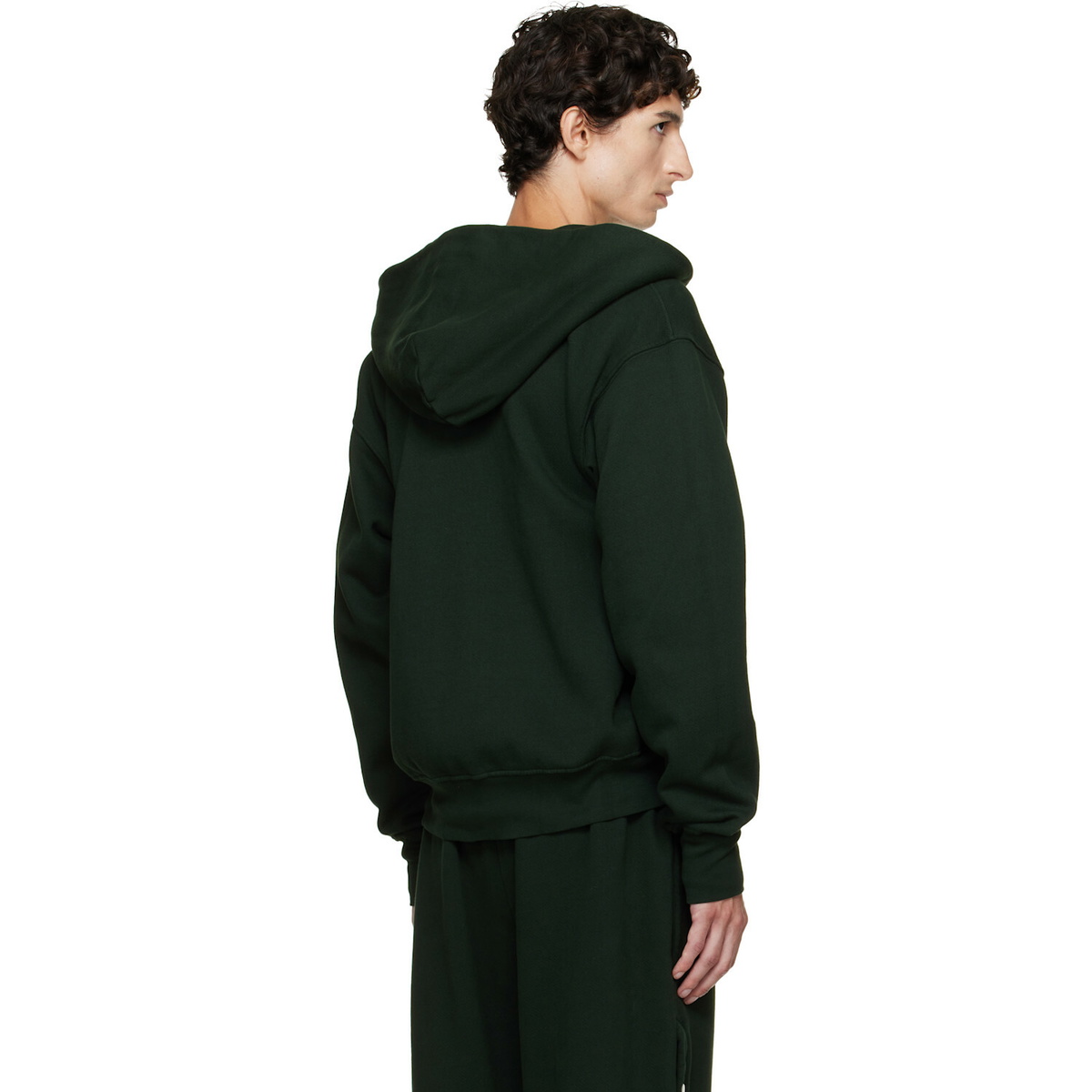 Les Tien Green Heavyweight Zip Hoodie