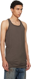 Rick Owens DRKSHDW Brown Temple Loose Tank Top