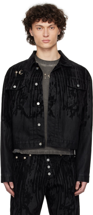 Photo: Thug Club Black Blood Lazered Denim Jacket