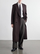 Our Legacy - Extended Whale Double-Breasted Virgin Wool-Twill Coat - Brown