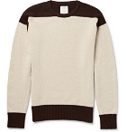 visvim - Isles Two-Tone Wool and Cashmere-Blend Sweater - Cream