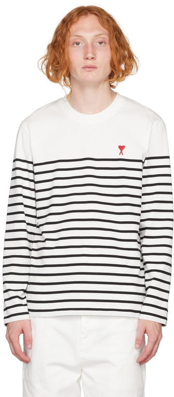 Photo: AMI Paris White Ami de Cœur Long Sleeve T-Shirt