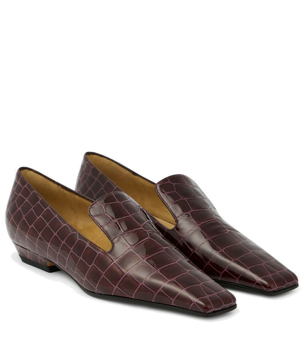 Khaite Croc-effect leather loafers Khaite