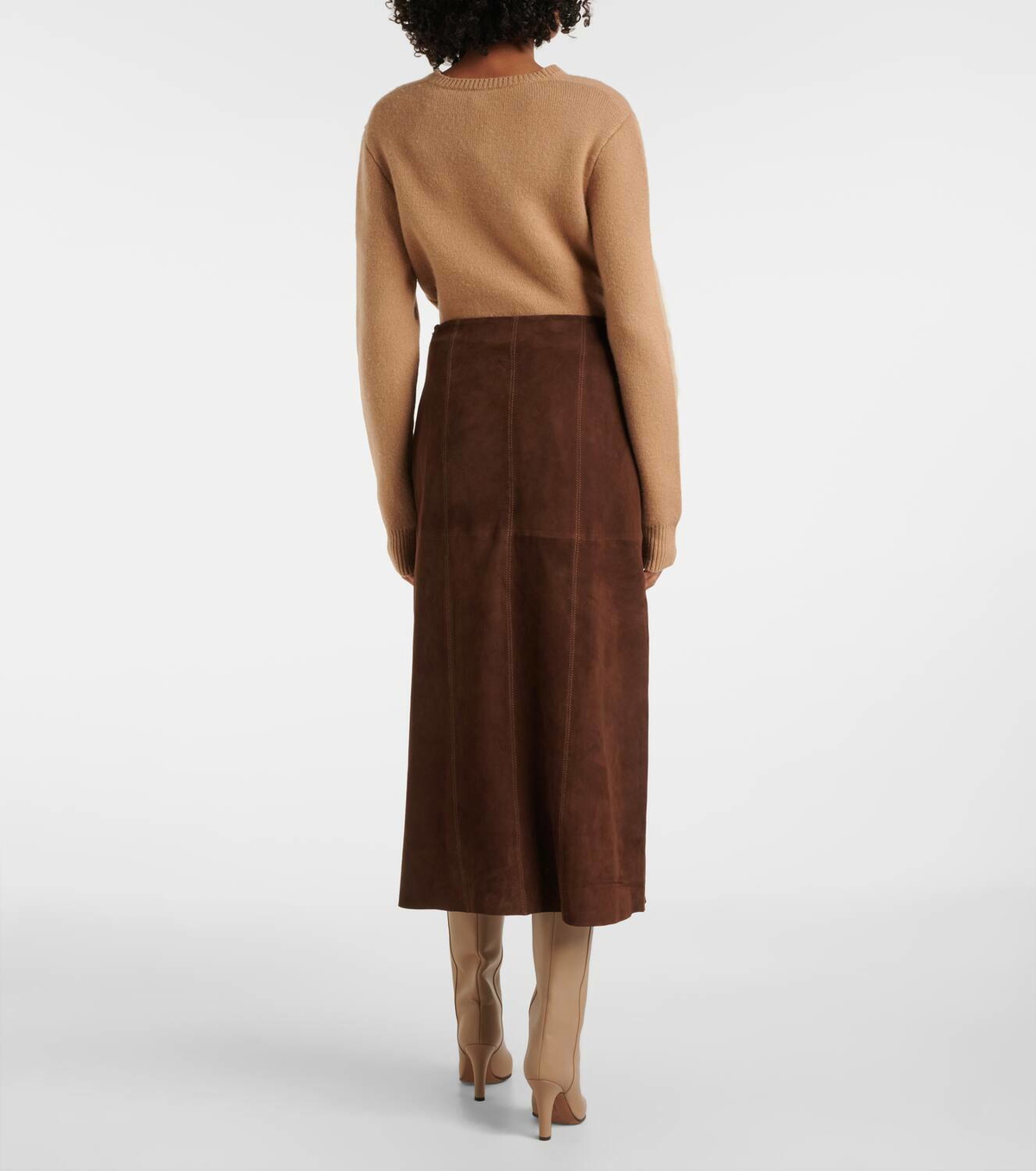RIXO リキソー ブランド スカート Edwina suede skirt1000354 Edwina suede skirt in brown - Rixo | Mytheresa