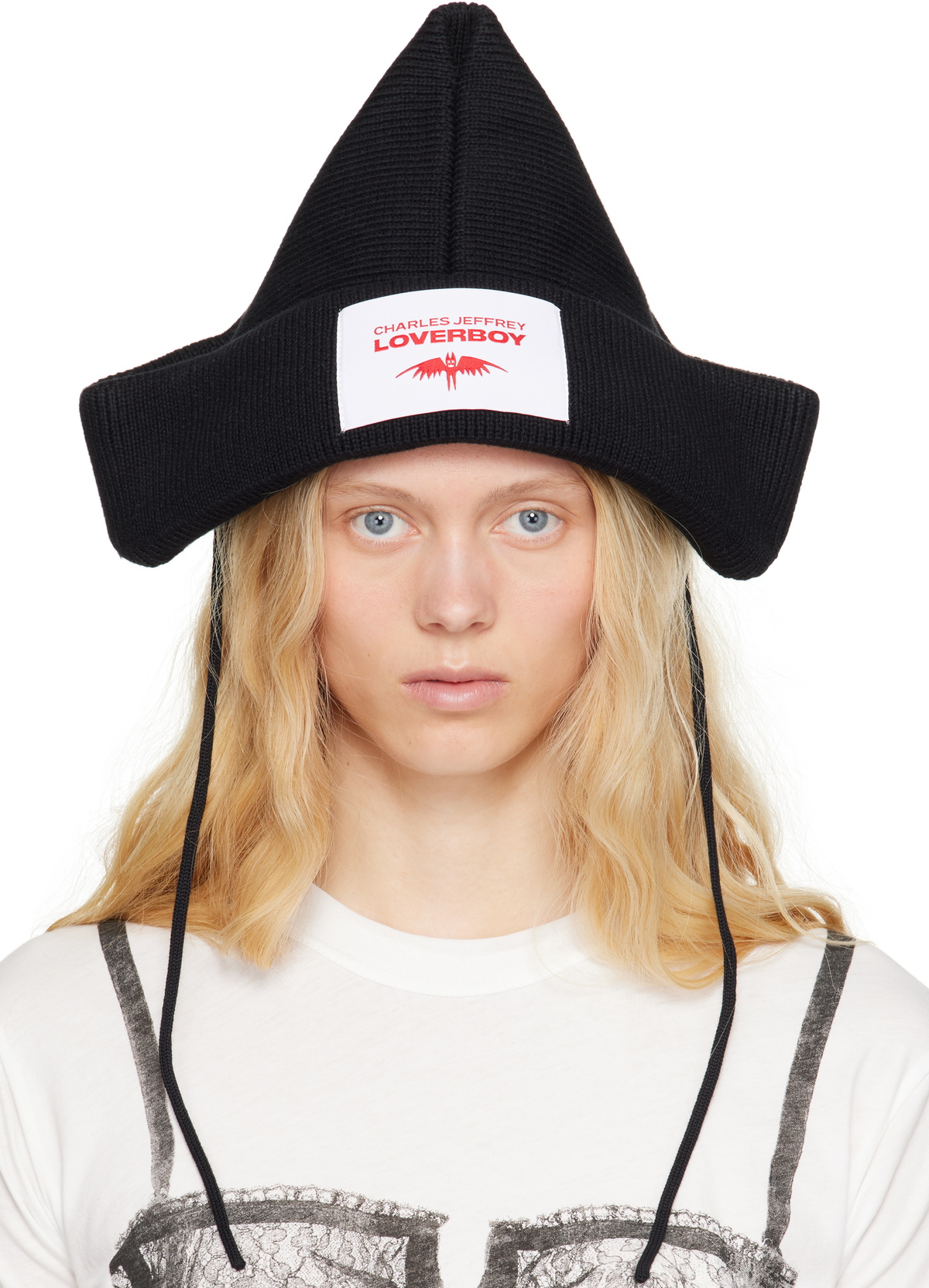 Charles Jeffrey LOVERBOY Black Sloppy Giuseppe Beanie