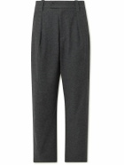 A.P.C. - Renato Tapered Pleated Wool-Blend Trousers - Gray