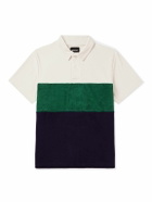 Howlin' - Striped Cotton-Blend Terry Polo Shirt - Blue