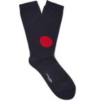 Blue Blue Japan - Intarsia Cotton-Blend Socks - Navy