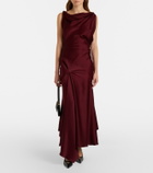 Victoria Beckham Posy draped satin midi dress