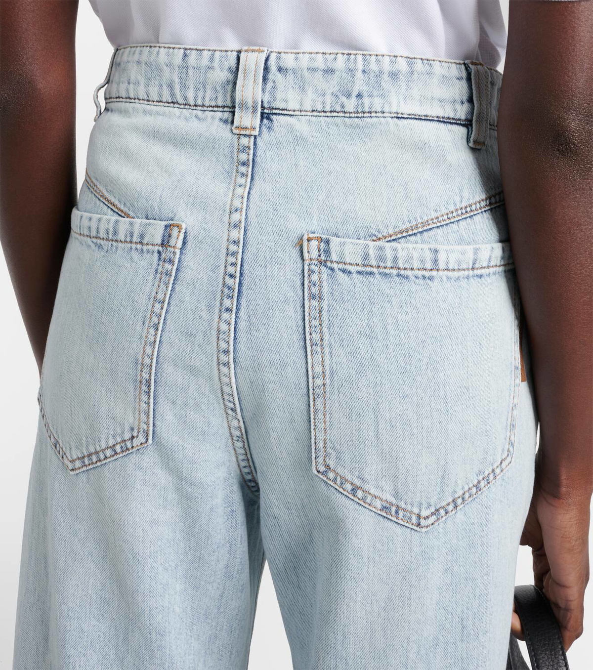 Jean Brunello Cucinelli Taille Haute Conique - Bleu Denim Taille US 2 - Occasion Parfait état