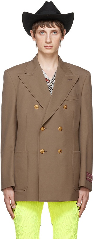 Photo: Gucci Brown Double-Breasted Blazer