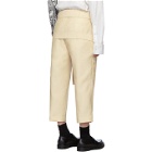 Lanvin Off-White Cropped Double Belt Trousers
