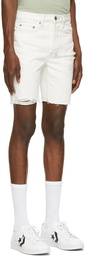 Ksubi White Denim Chopper Shorts