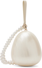 Simone Rocha SSENSE Exclusive Off-White Pearl Egg Pouch