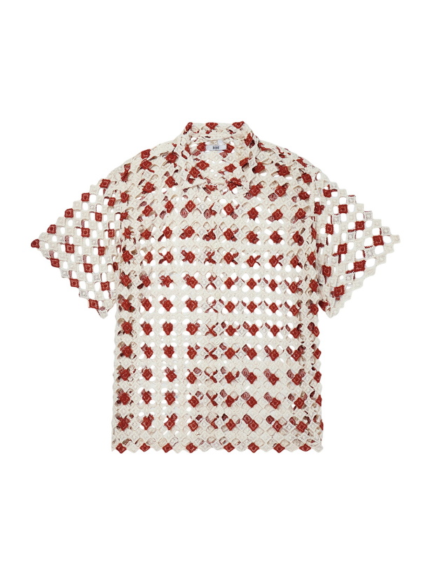 Photo: BODE - Cotton-Lace Shirt - Red