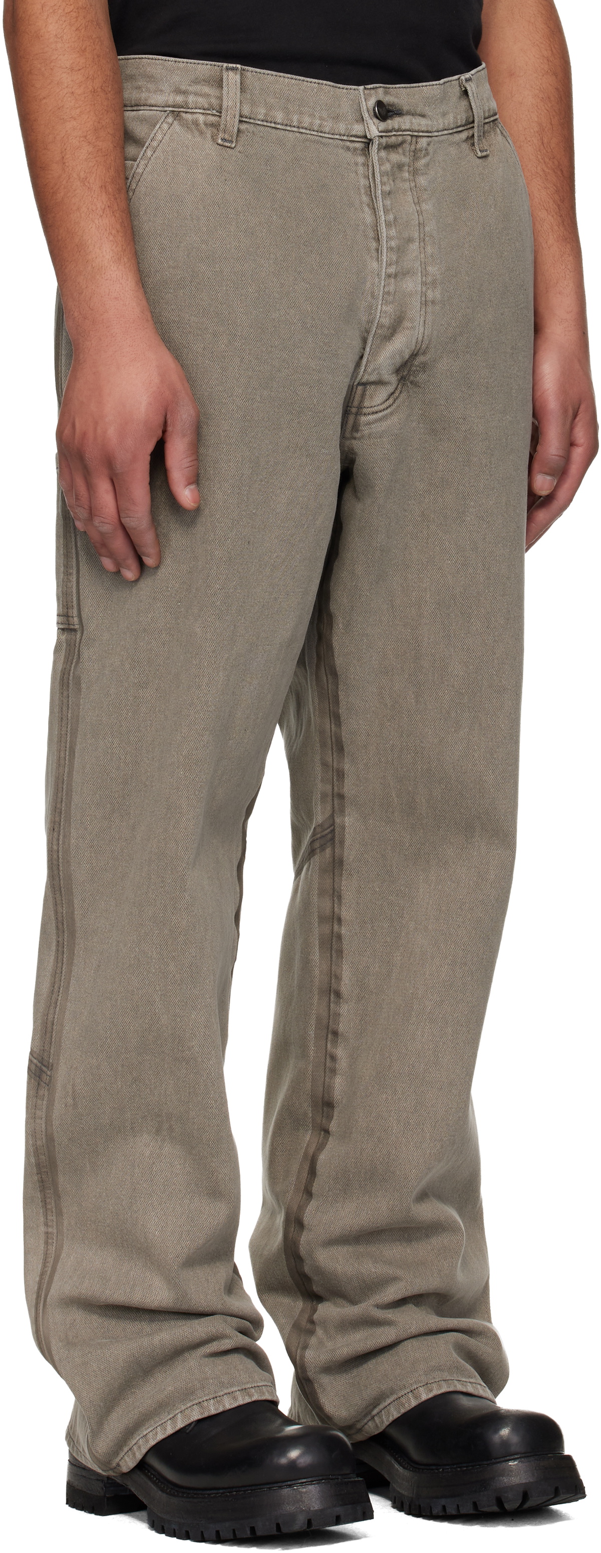 ALEXANDER DIGENOVA Gray Underground Taped Seam Trousers