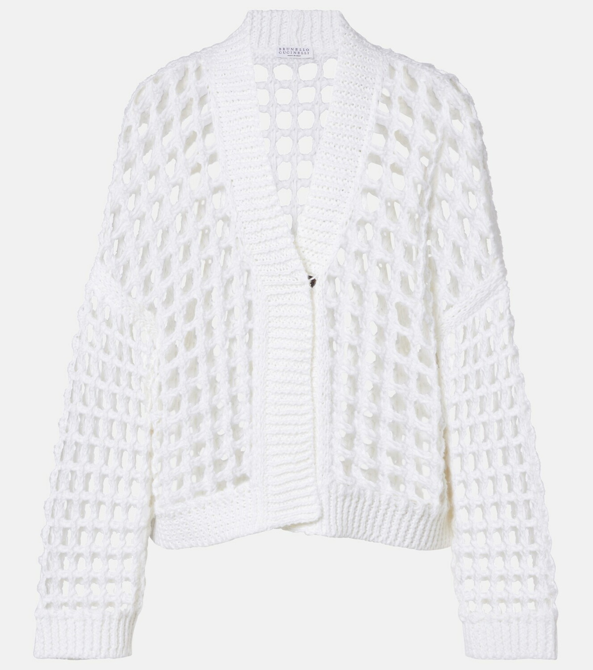 Brunello Cucinelli Open-knit cotton cardigan