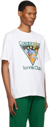 Casablanca White 'Tennis Club Icon' T-Shirt