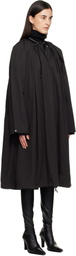 TOTEME Black Gathered Parachute Coat