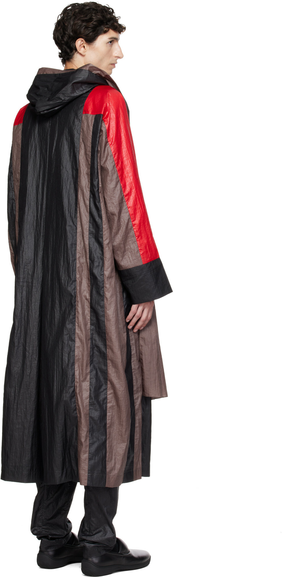 Kiko Kostadinov Brown & Red Hertel Stripe Coat