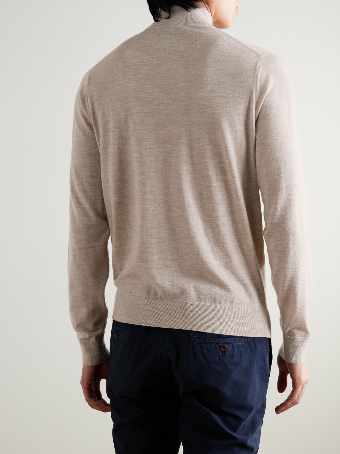 Peter Millar - Excursionist Flex Merino Wool-Blend Half-Zip Sweater - Neutrals