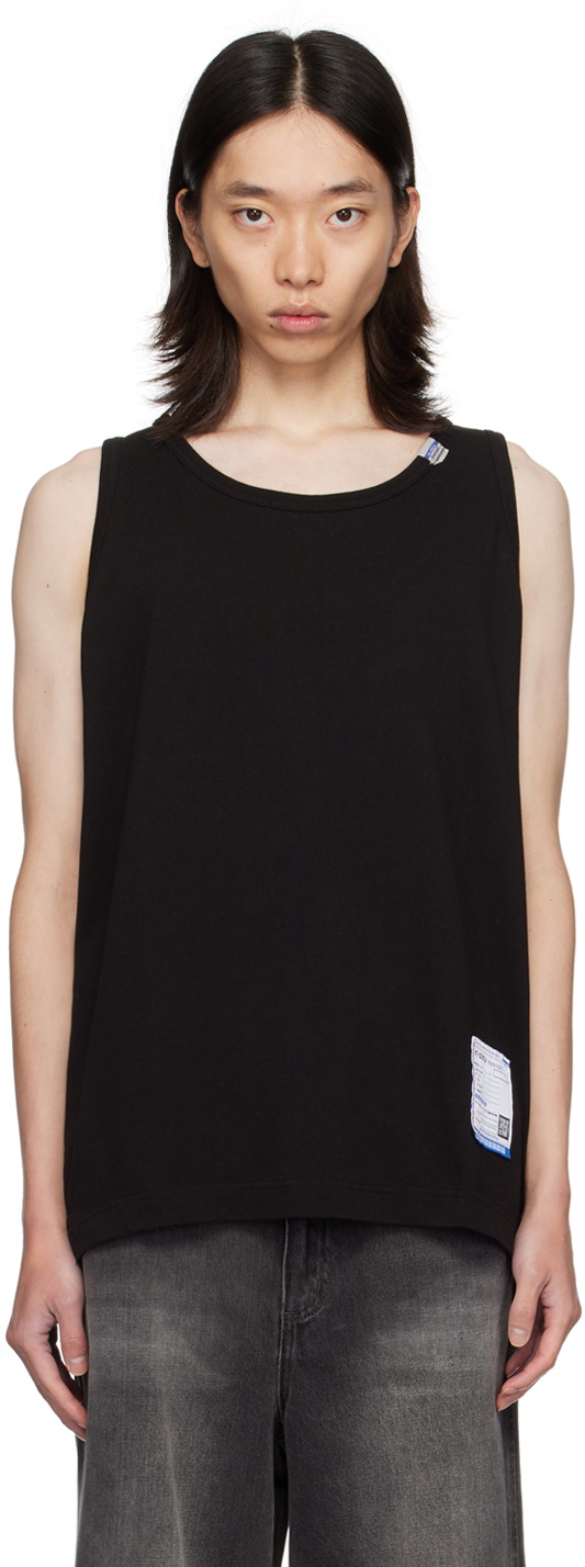 Maison MIHARA YASUHIRO Black Scoop Neck Tank Top